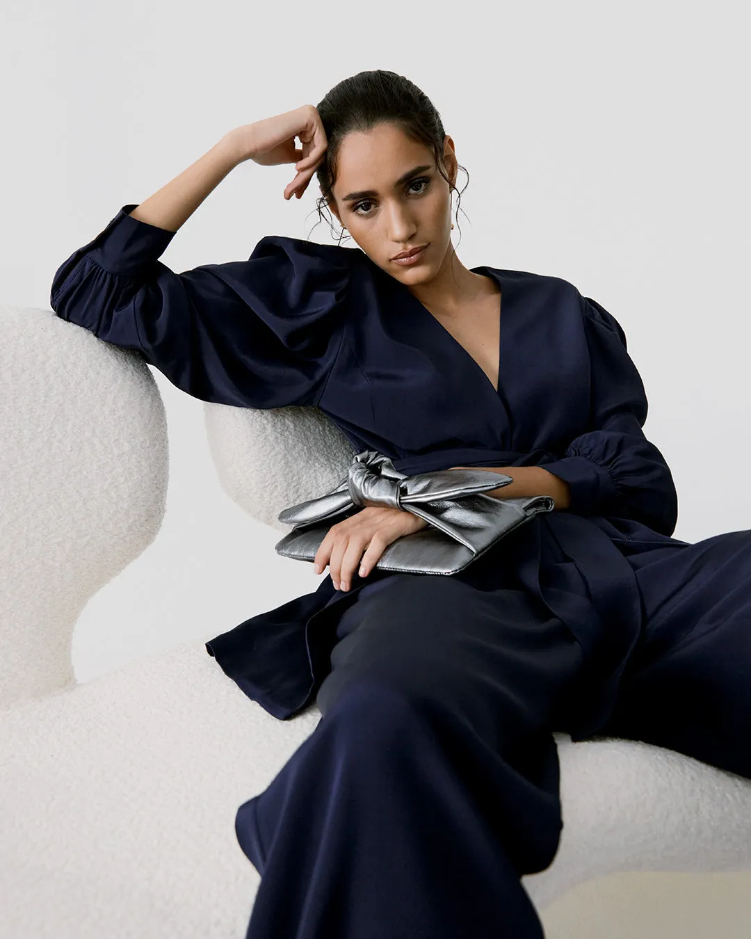 Silk Puff Sleeve Wrap sold by Cuyana product image thumbnail 4