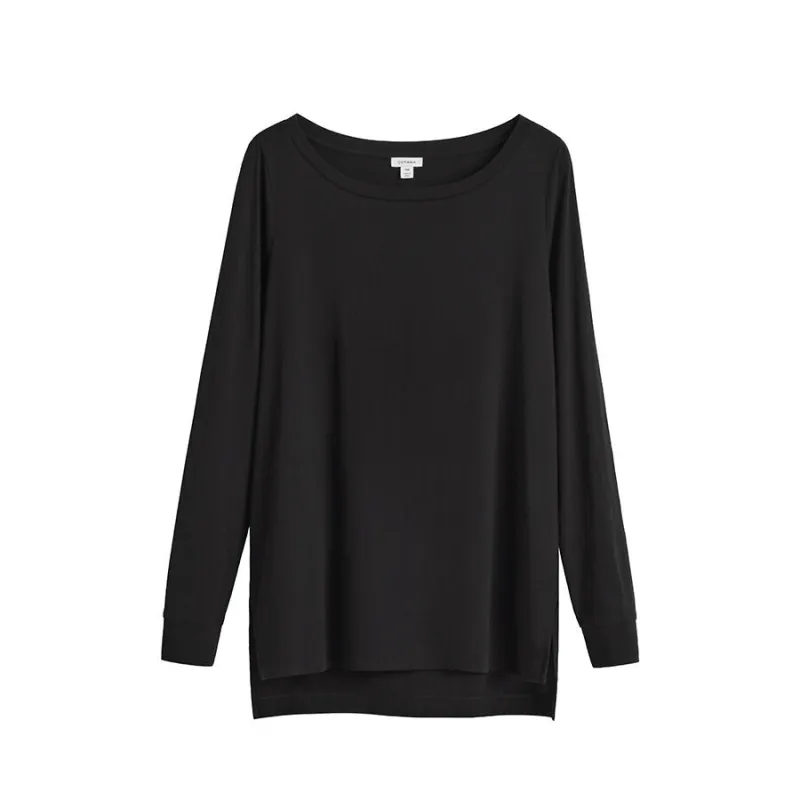 Pima Boatneck Long Sleeve Tee sold by Cuyana