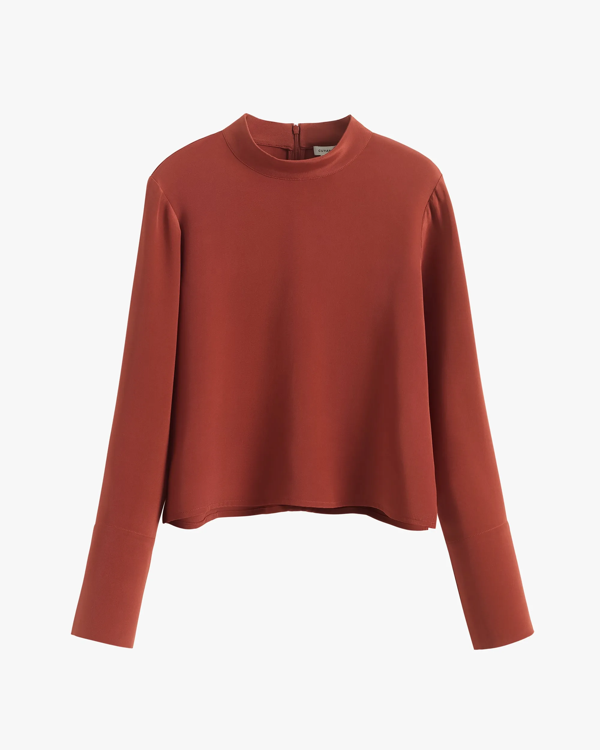 Silk Mock Neck Top sold by Cuyana
