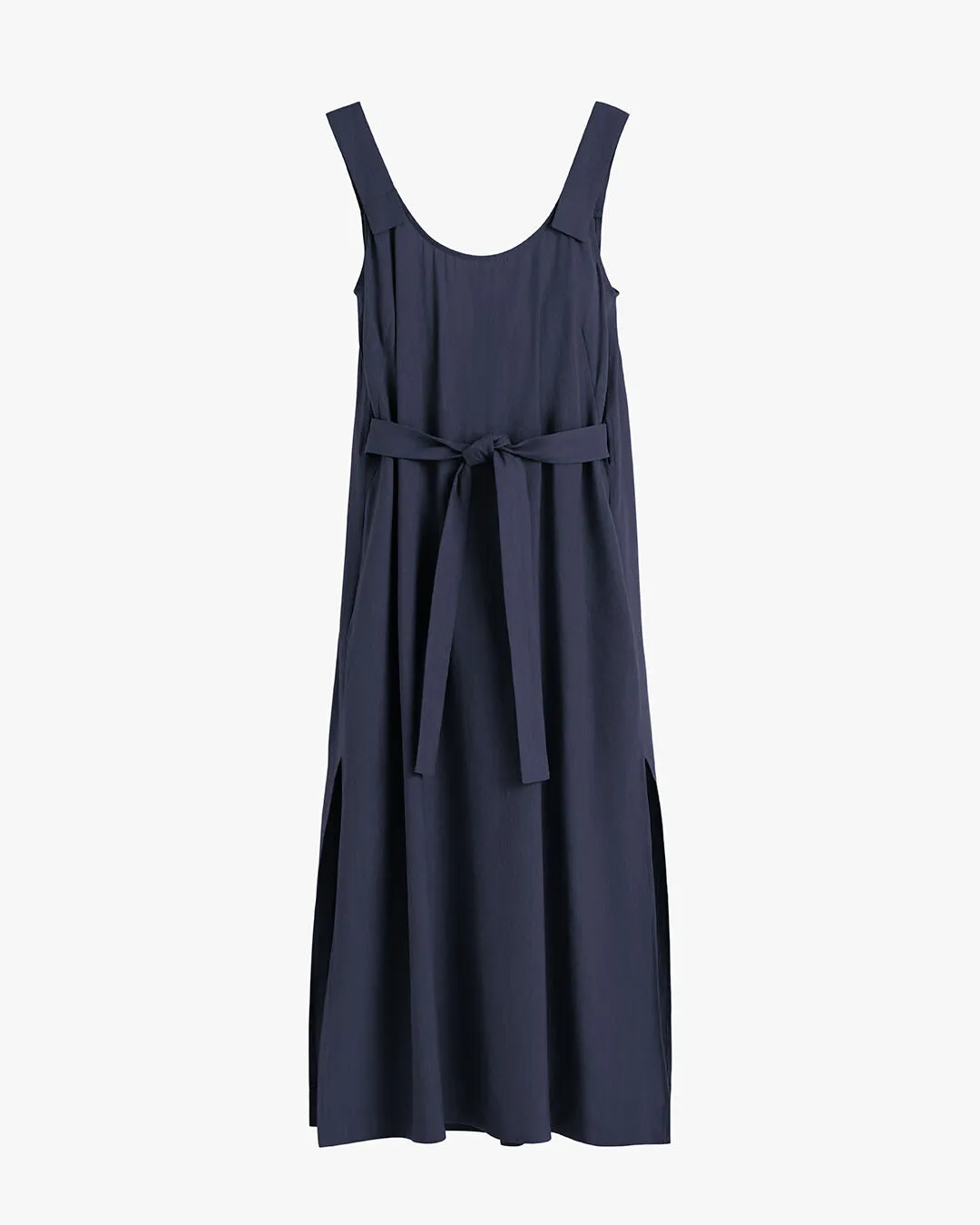 Linen Gathered Back Dress sold by Cuyana