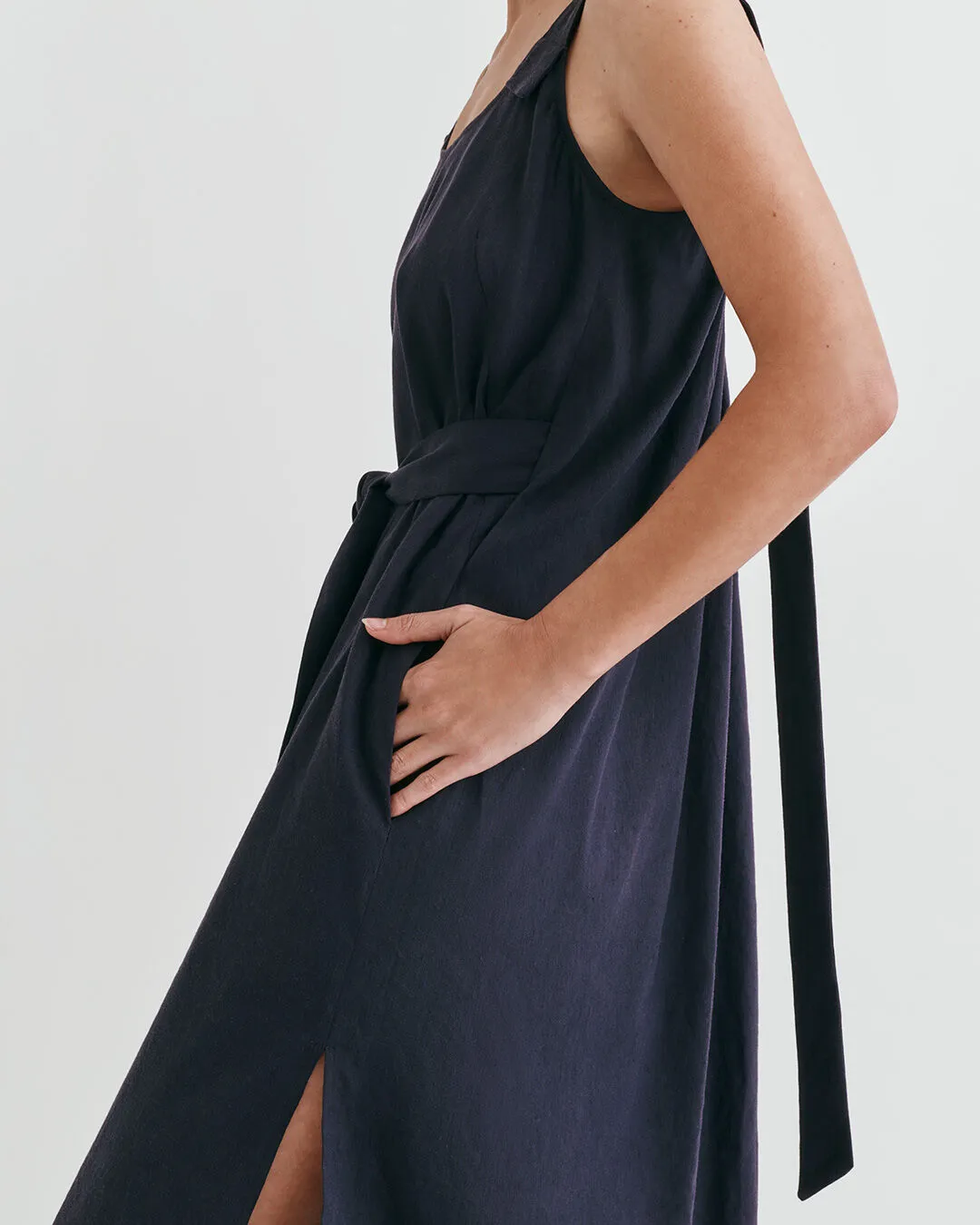 Linen Gathered Back Dress sold by Cuyana product image thumbnail 2
