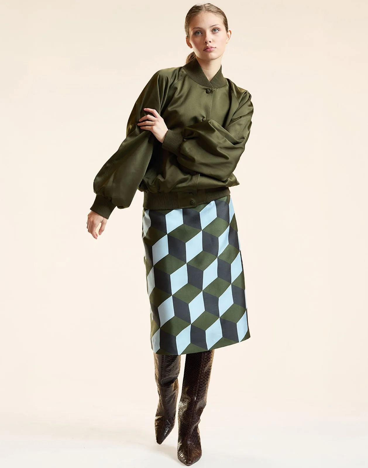 Satin Bomber Jacket sold by Cynthia Rowley product image thumbnail 5