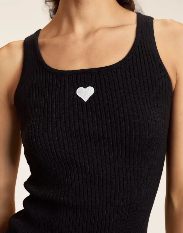 Heart Embroidered Knit Top sold by Cynthia Rowley