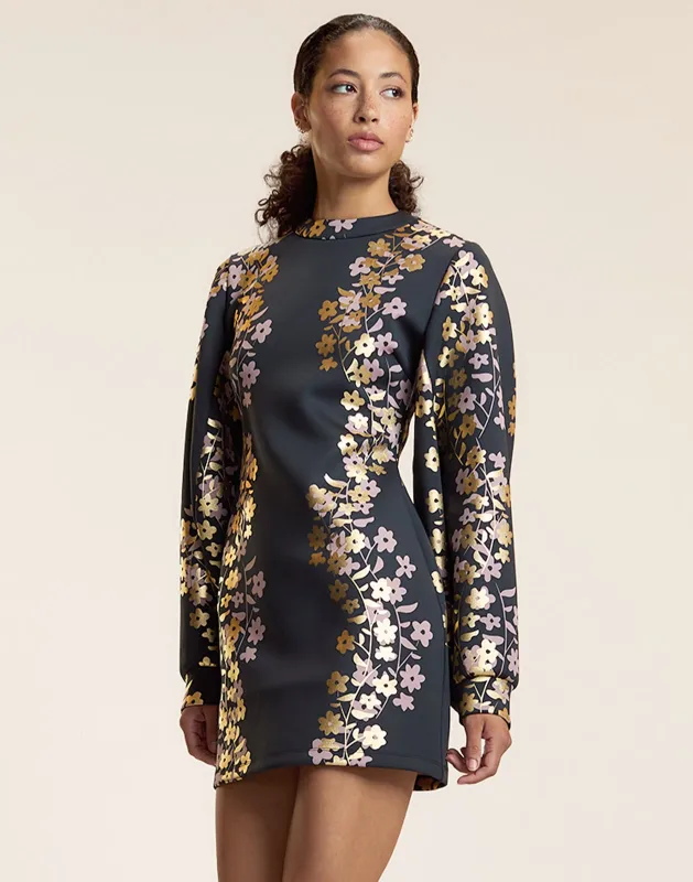 Gold Foil Bonded Dress made by Cynthia Rowley