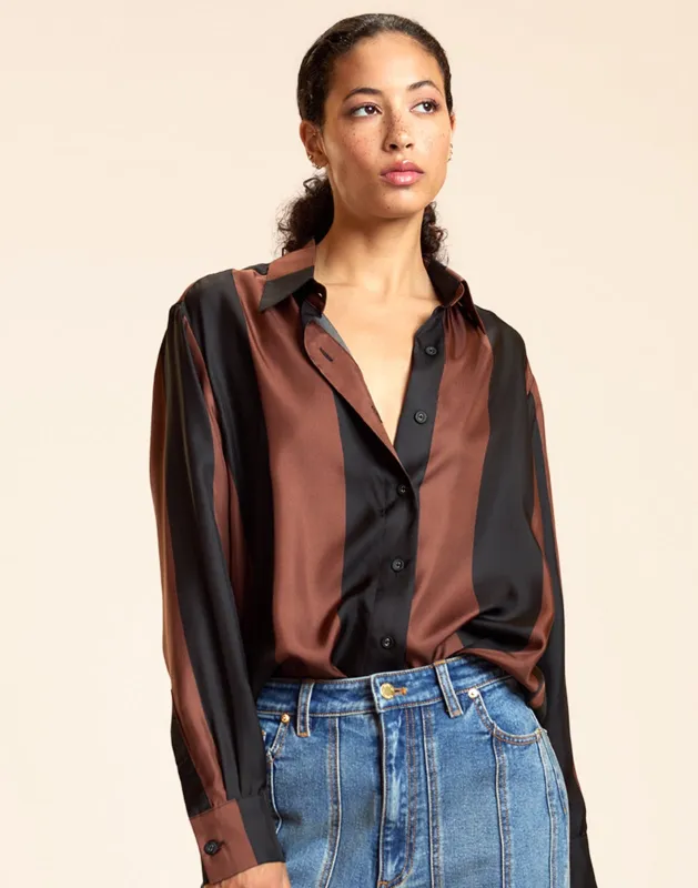 Collectible Stripe Silk Shirt made by Cynthia Rowley