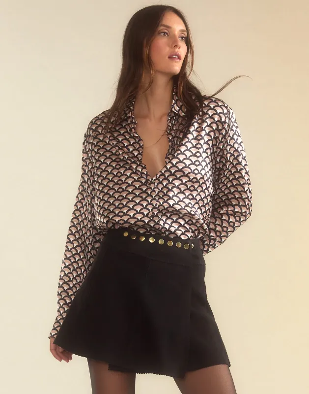 Westward Suede Wrap Skirt sold by Cynthia Rowley