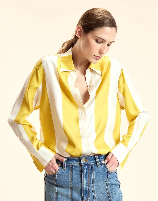 Collectible Stripe Silk Shirt made by Cynthia Rowley