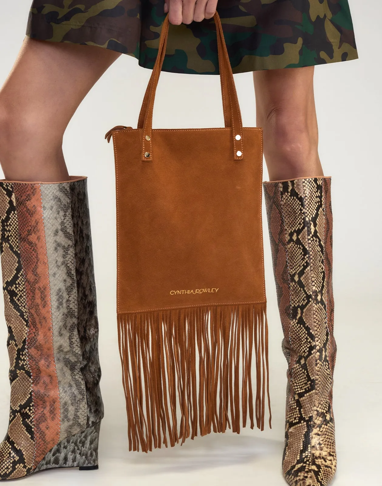 Felicity Fringe Suede Tote sold by Cynthia Rowley product image thumbnail 3