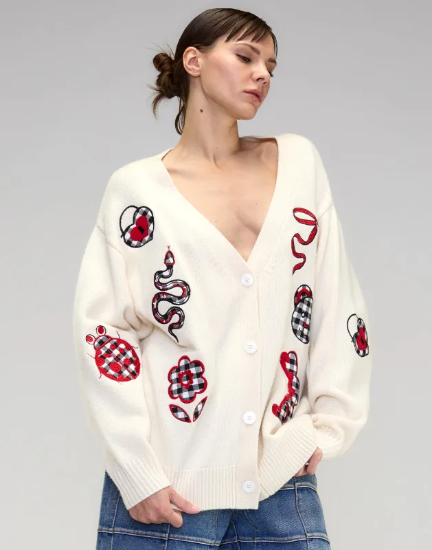 Playful Patchwork Cardigan sold by Cynthia Rowley