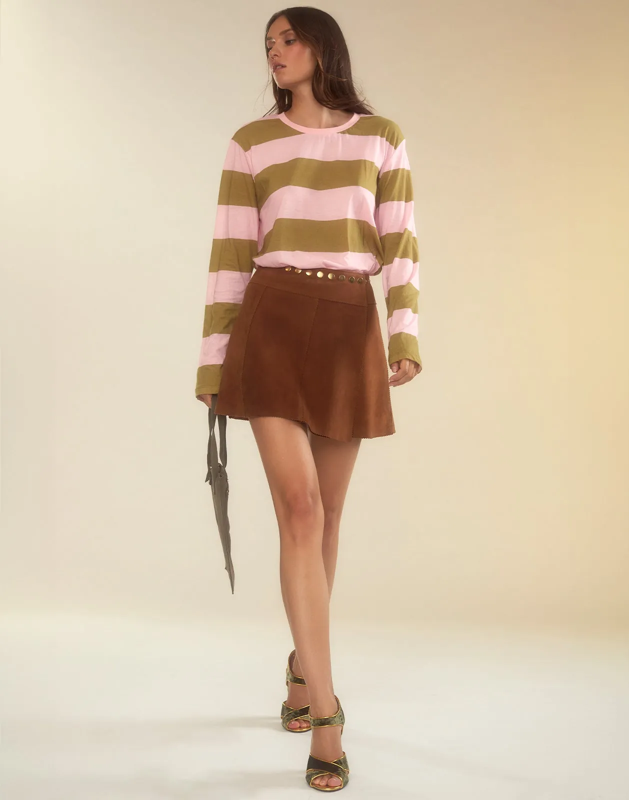 Westward Suede Wrap Skirt sold by Cynthia Rowley product image thumbnail 5