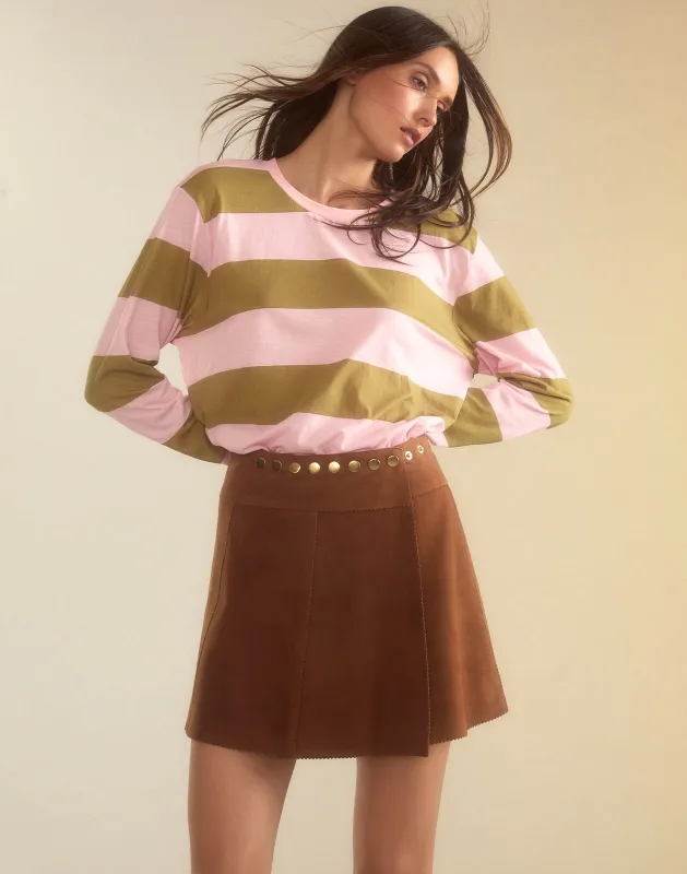 Westward Suede Wrap Skirt sold by Cynthia Rowley