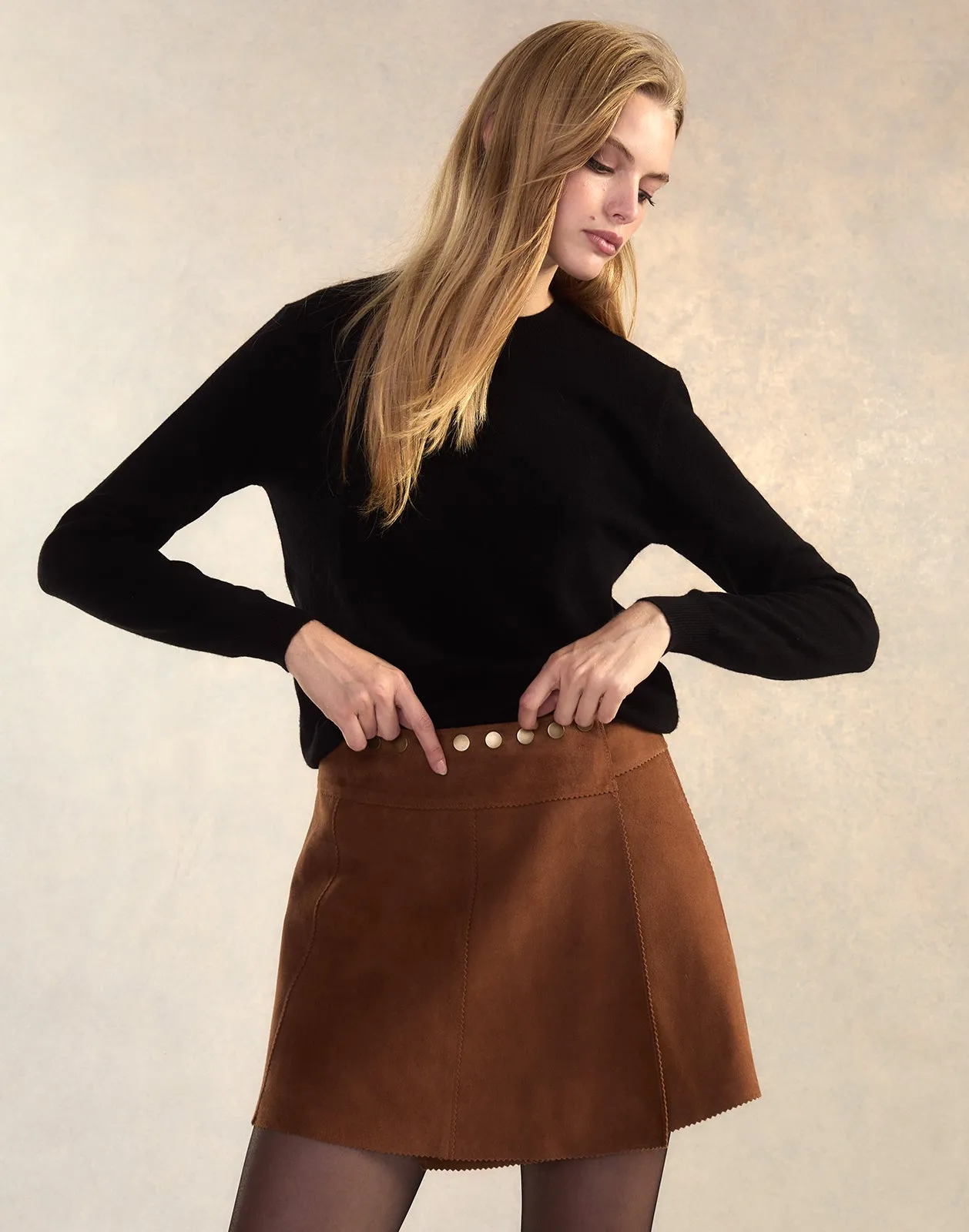 Westward Suede Wrap Skirt sold by Cynthia Rowley product image thumbnail 2