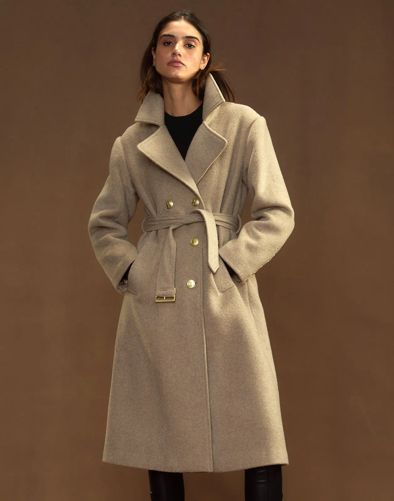 Noa Wool Trench Coat sold by Cynthia Rowley product image thumbnail 4