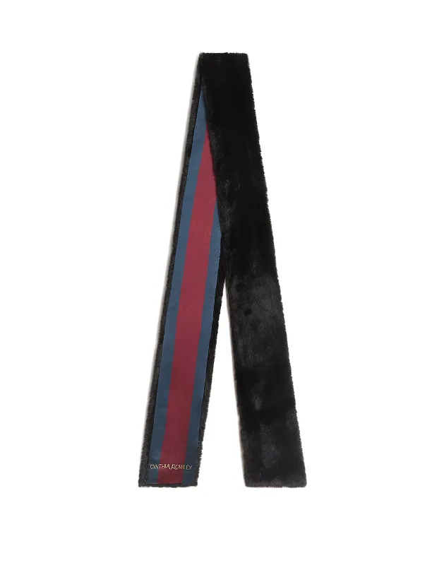 Out East Faux Fur Silk Scarf sold by Cynthia Rowley