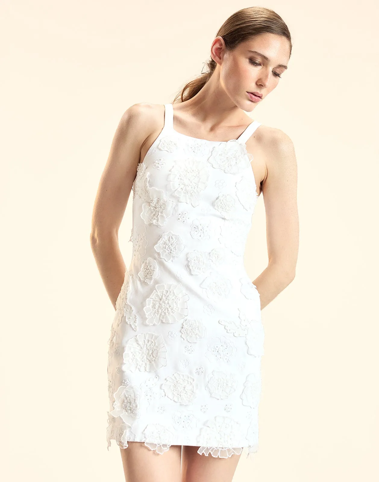 Embroidered Floral Applique Dress sold by Cynthia Rowley