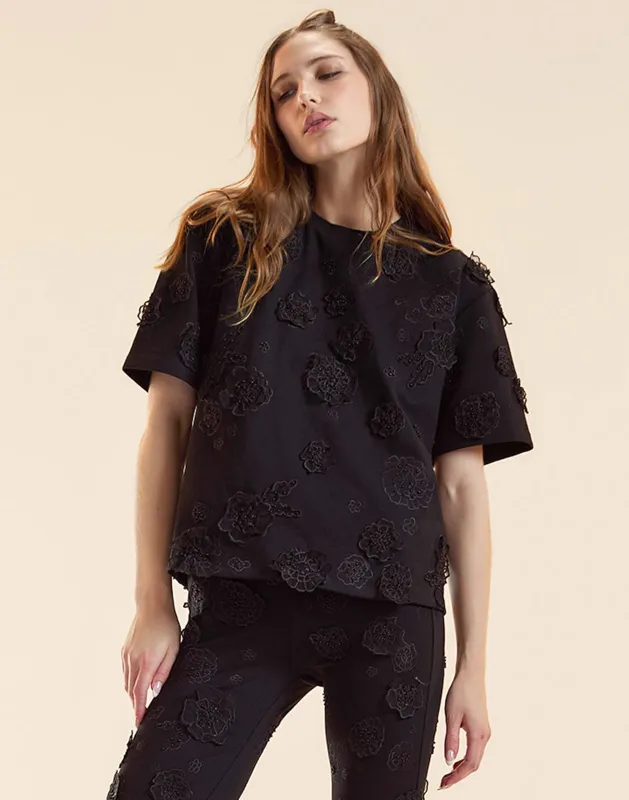Embroidered Floral Applique Top sold by Cynthia Rowley