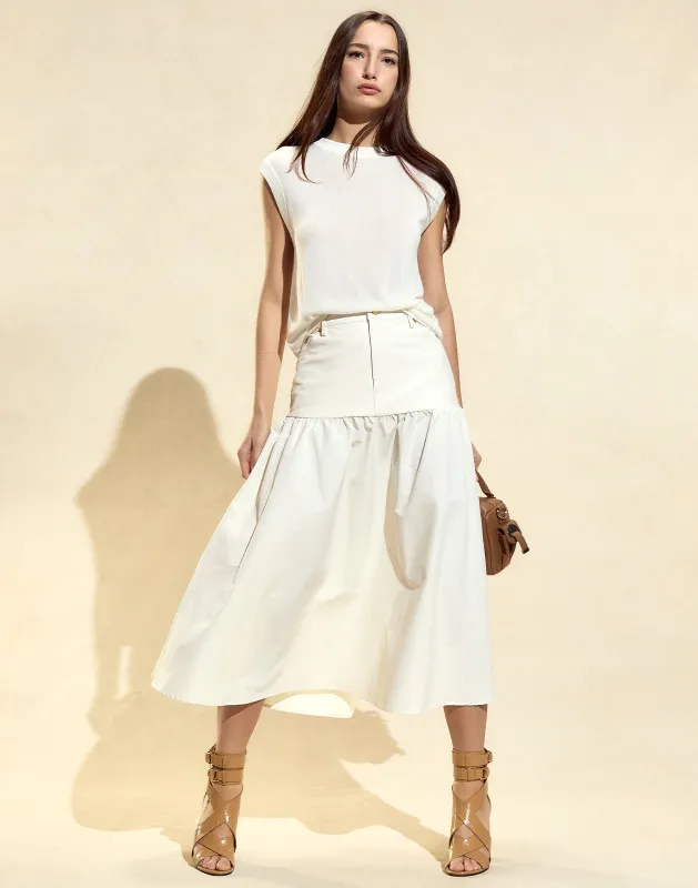 Downtown Leather Nylon Skirt sold by Cynthia Rowley