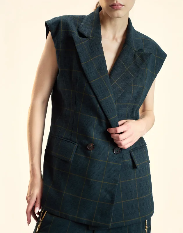 Plaid Vest sold by Cynthia Rowley