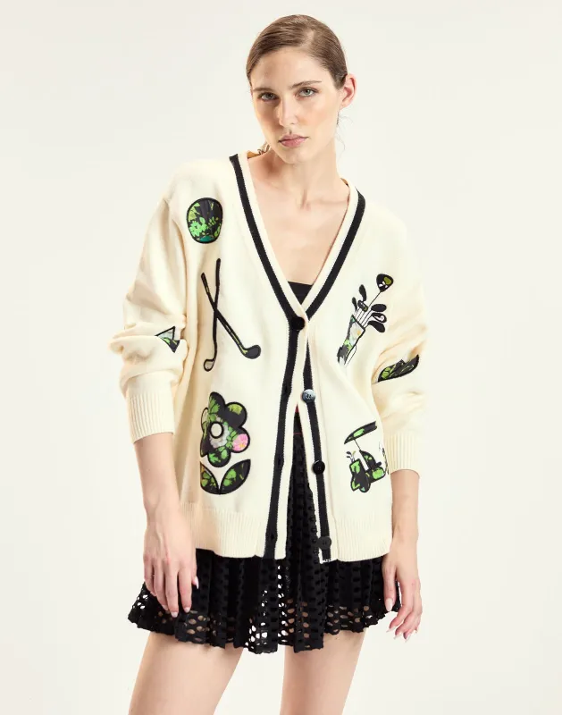 Patchwork Cardigan sold by Cynthia Rowley