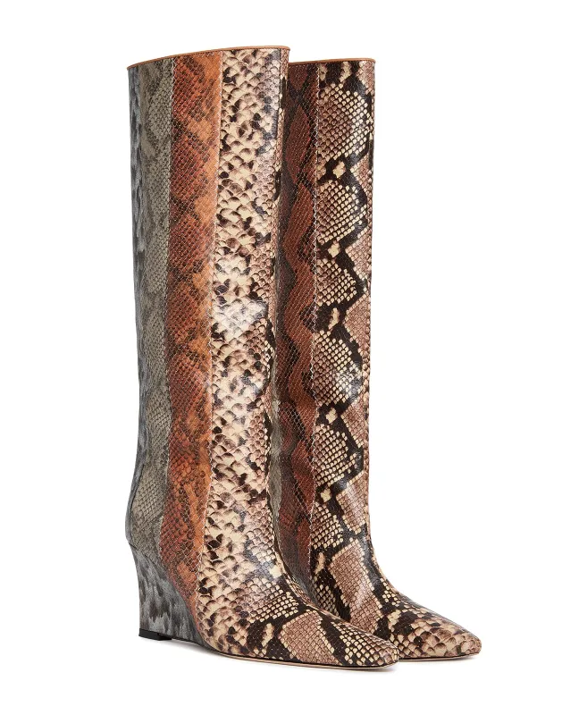Embossed Leather Wedge Boot sold by Cynthia Rowley