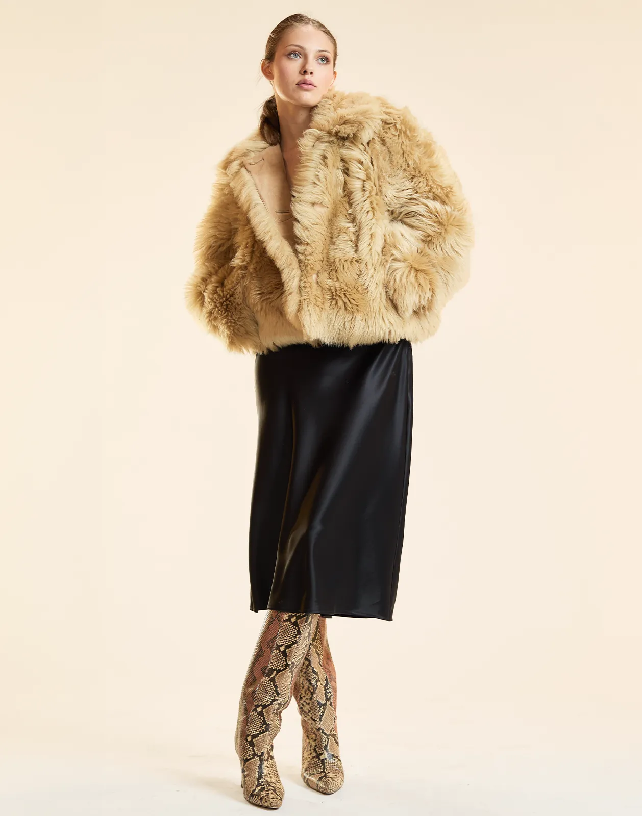 Shearling Cropped Jacket sold by Cynthia Rowley product image thumbnail 4