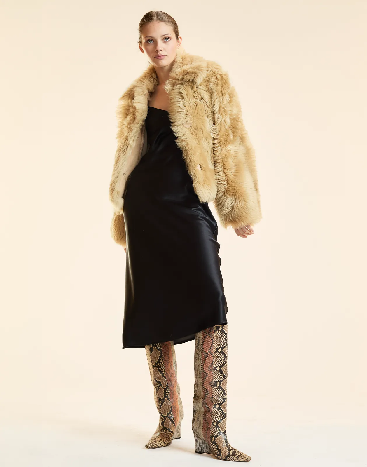 Shearling Cropped Jacket sold by Cynthia Rowley product image thumbnail 2