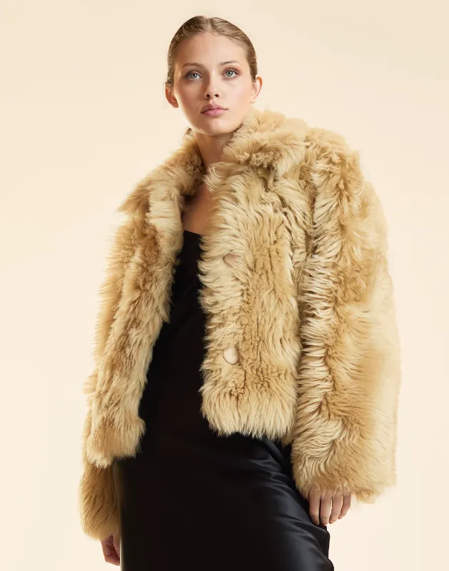 Shearling Cropped Jacket sold by Cynthia Rowley