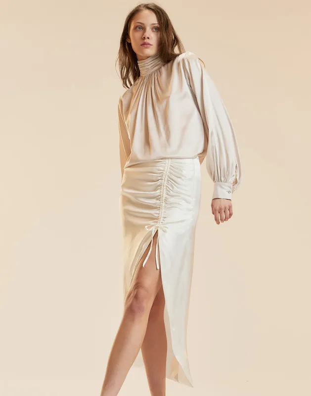 Siren Ruched Skirt sold by Cynthia Rowley