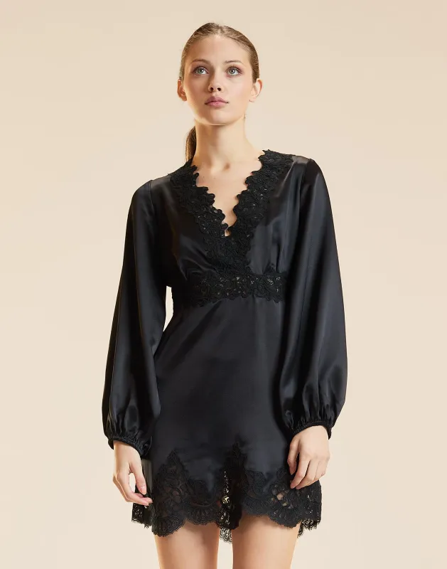 Garbo Silky Lace Dress made by Cynthia Rowley