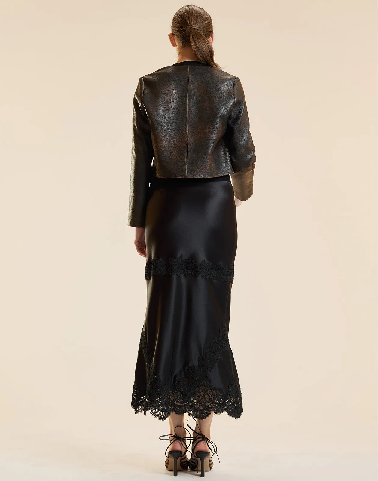 Garbo Silky Lace Skirt sold by Cynthia Rowley product image thumbnail 5