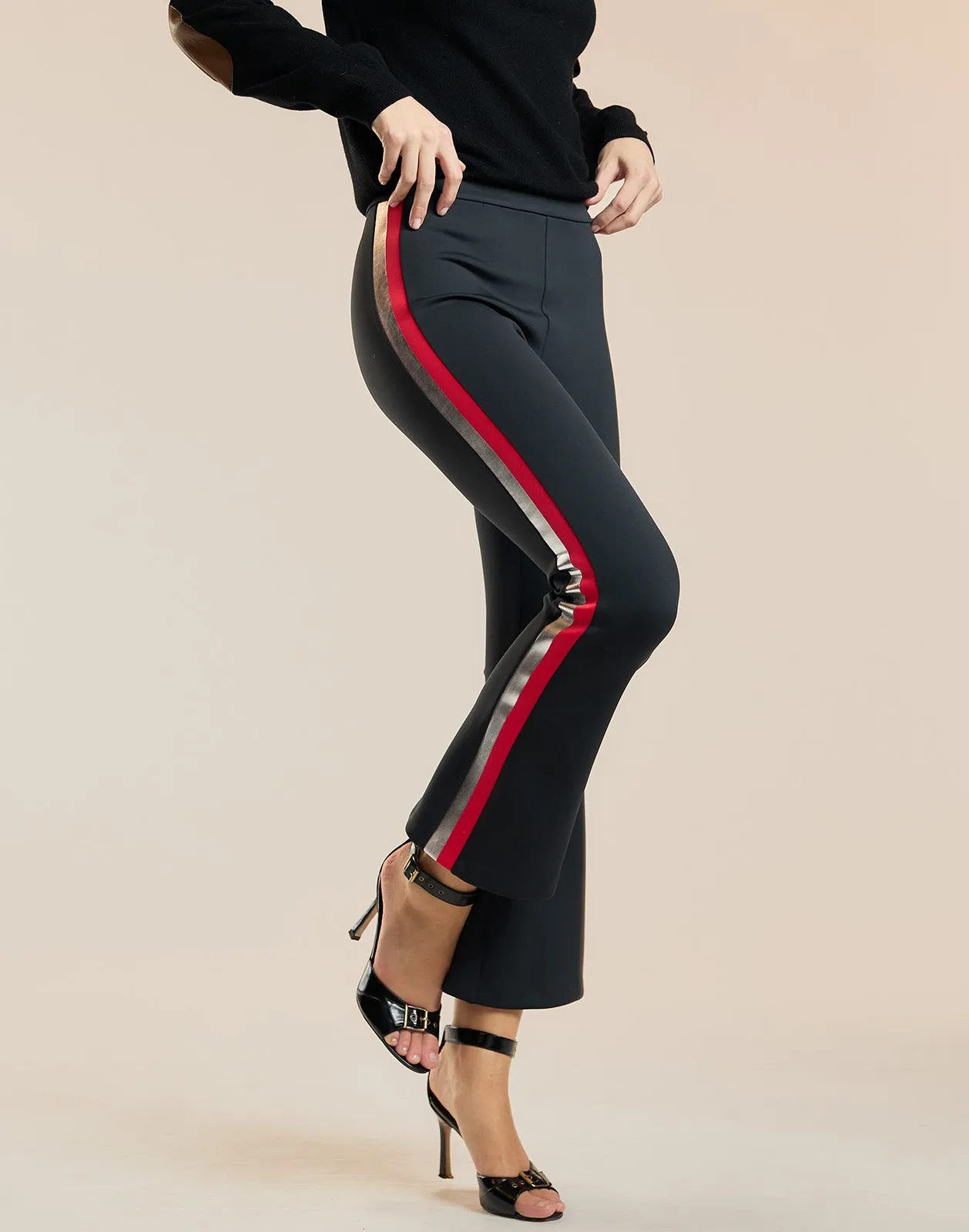 Dash Striped Bonded Flare sold by Cynthia Rowley
