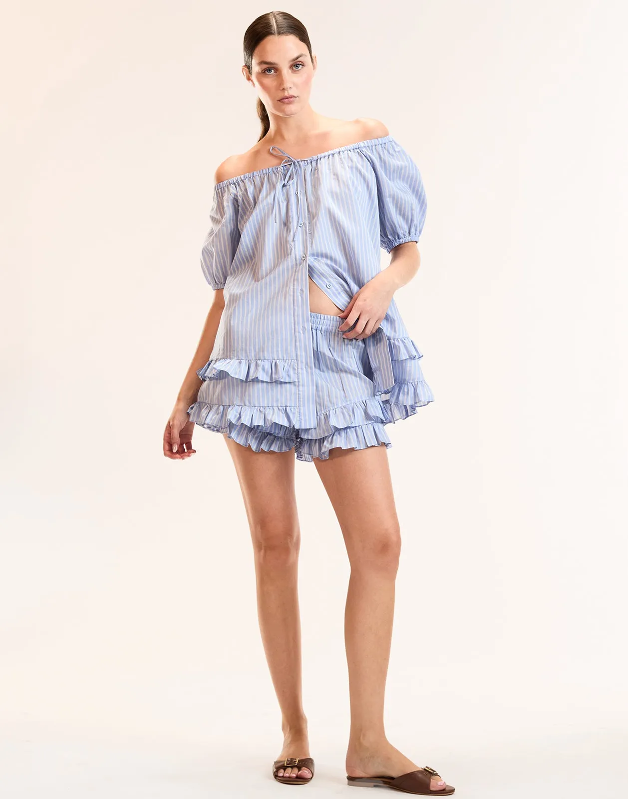 Bardot Stripe Shorts sold by Cynthia Rowley product image thumbnail 5