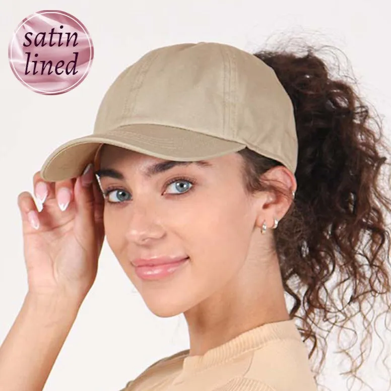 Ponyflo® Satin Lined Baseball Cap sold by David and Young product image thumbnail 5