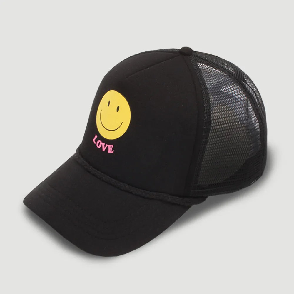 Love Smiley Face Trucker Hat - FWCAPM2184 sold by David and Young product image thumbnail 2