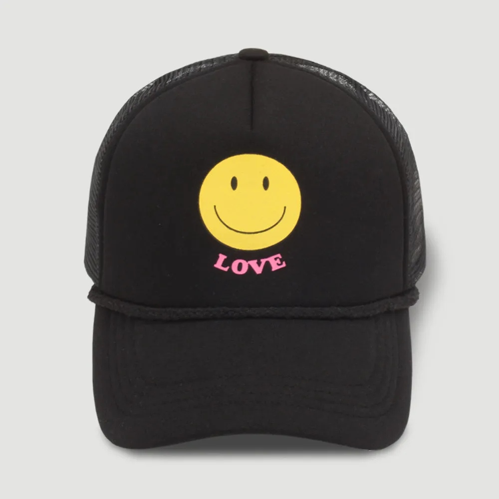 Love Smiley Face Trucker Hat - FWCAPM2184 sold by David and Young