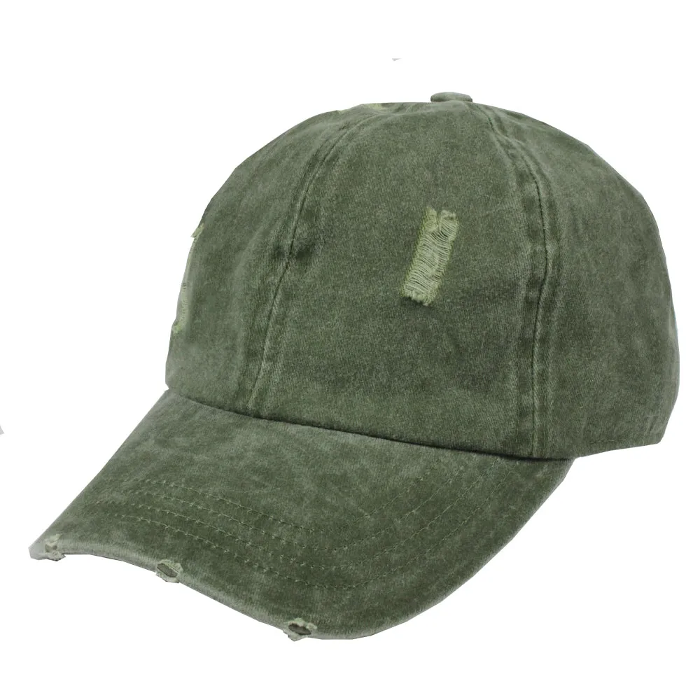 Vivid Distressed Baseball Cap sold by David and Young product image thumbnail 4