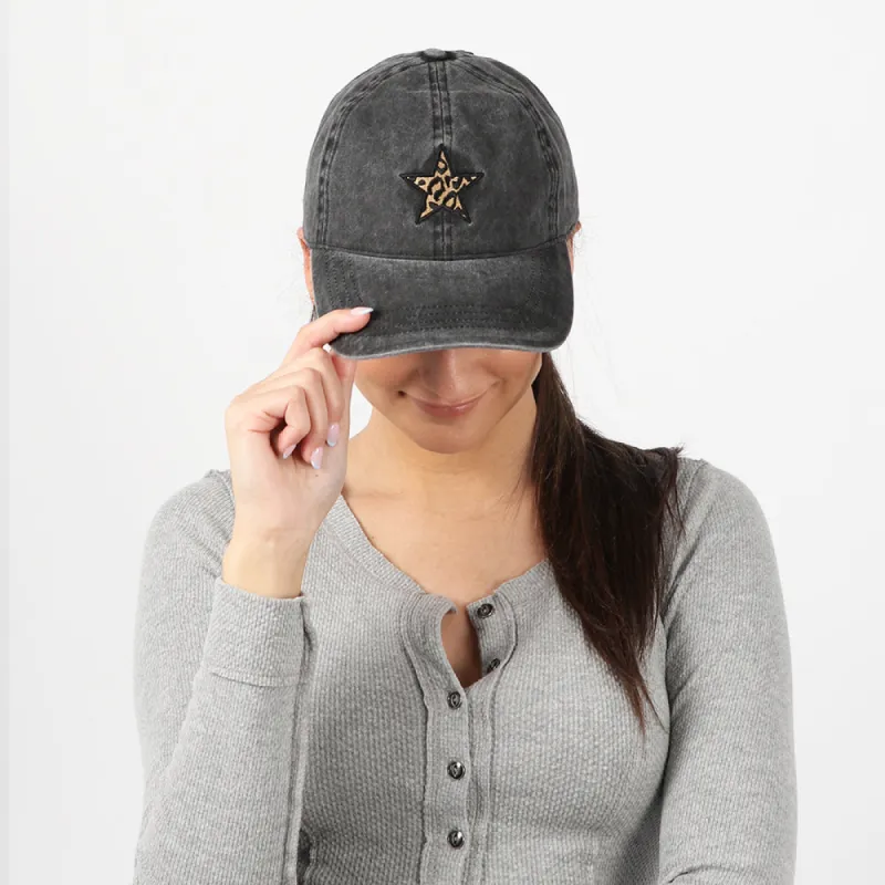 Leopard Star Baseball Cap - LCAP1365 sold by David and Young