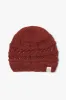 Eco-product! Recycled polyester open weave knit beanie with sherpa lining sold by David and Young