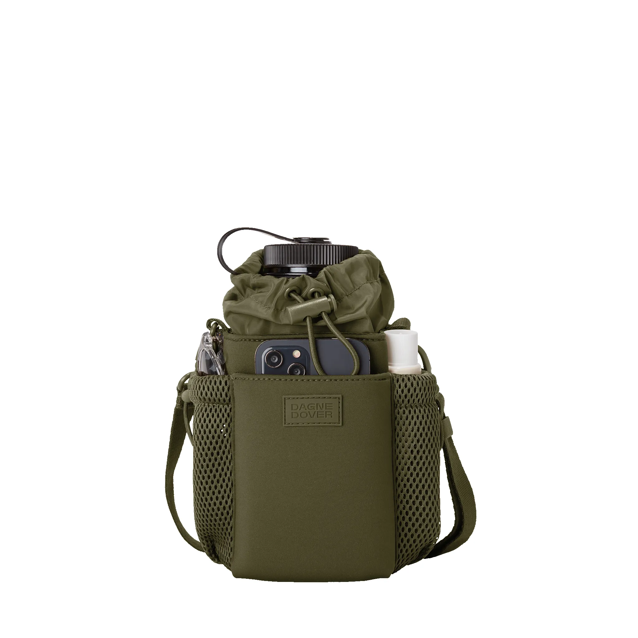 Sloan Water Bottle Sling in Dark Moss sold by Dagne Dover