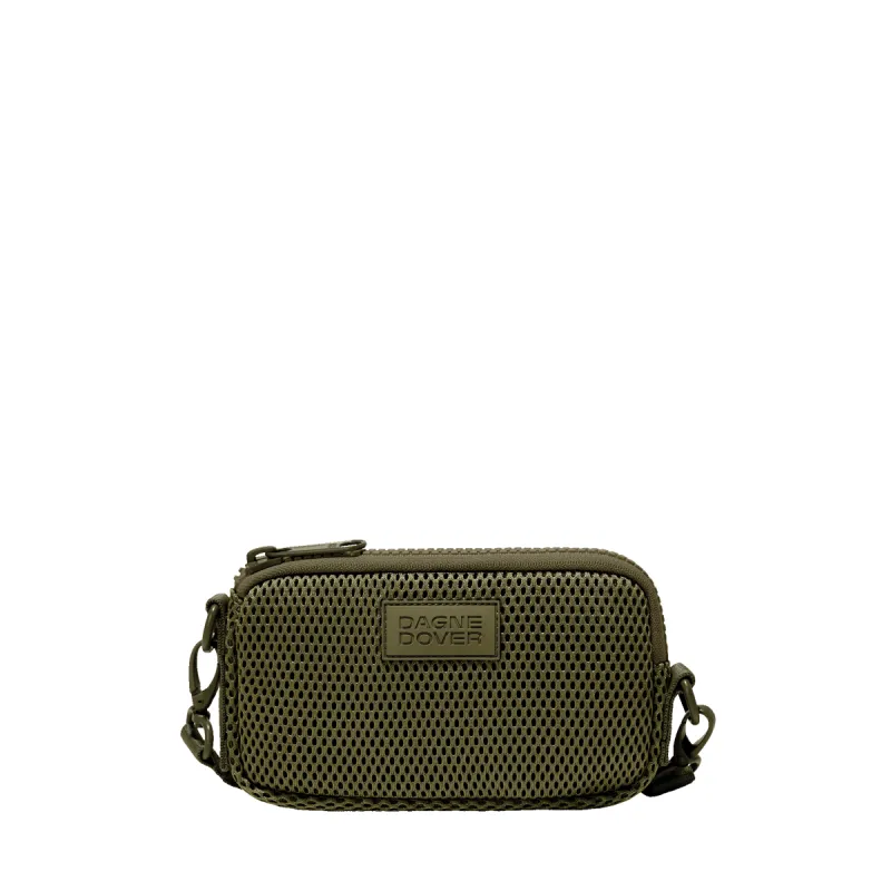 Mara Phone Sling in Dark Moss Air Mesh sold by Dagne Dover