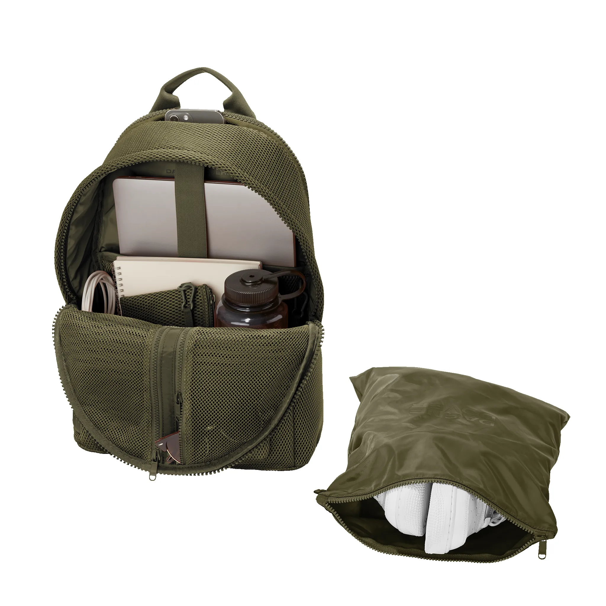 Dakota Backpack in Dark Moss Air Mesh, Large sold by Dagne Dover product image thumbnail 2