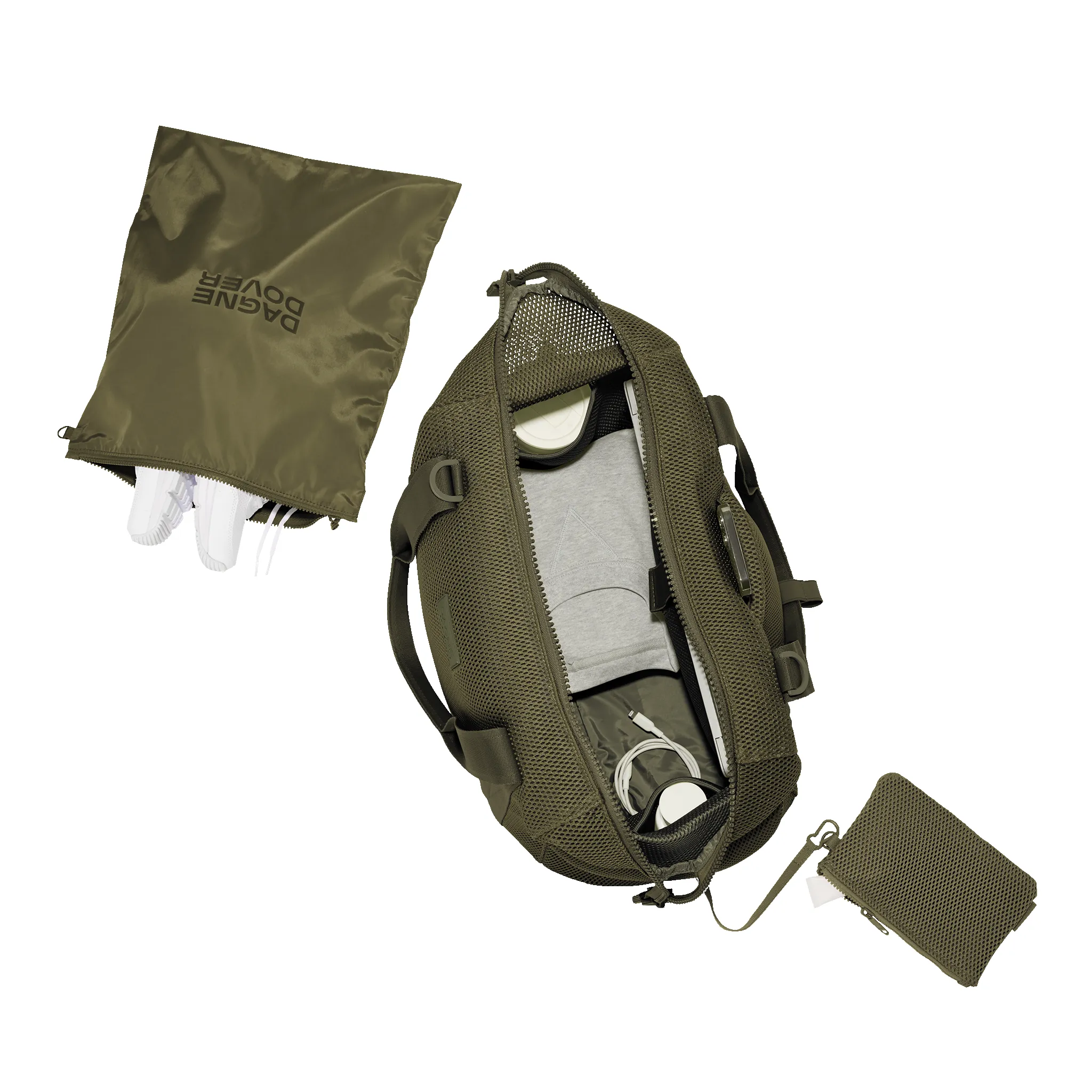 Landon Carryall in Dark Moss Air Mesh, Large sold by Dagne Dover product image thumbnail 2