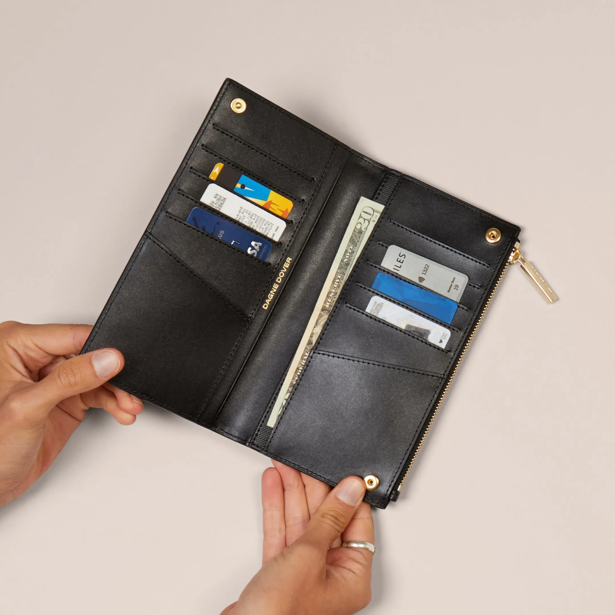 Slim Wallet in Onyx sold by Dagne Dover product image thumbnail 5