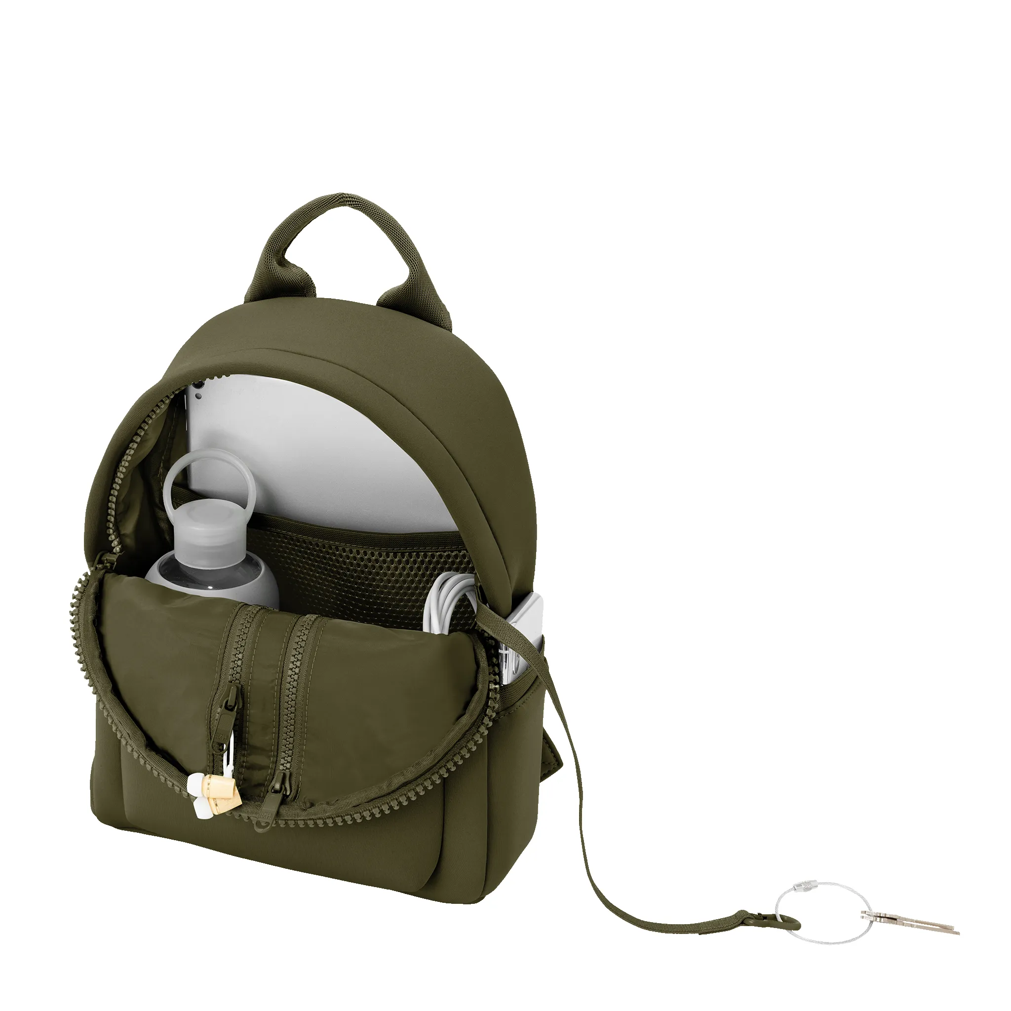 Dakota Backpack in Dark Moss, Small sold by Dagne Dover product image thumbnail 2
