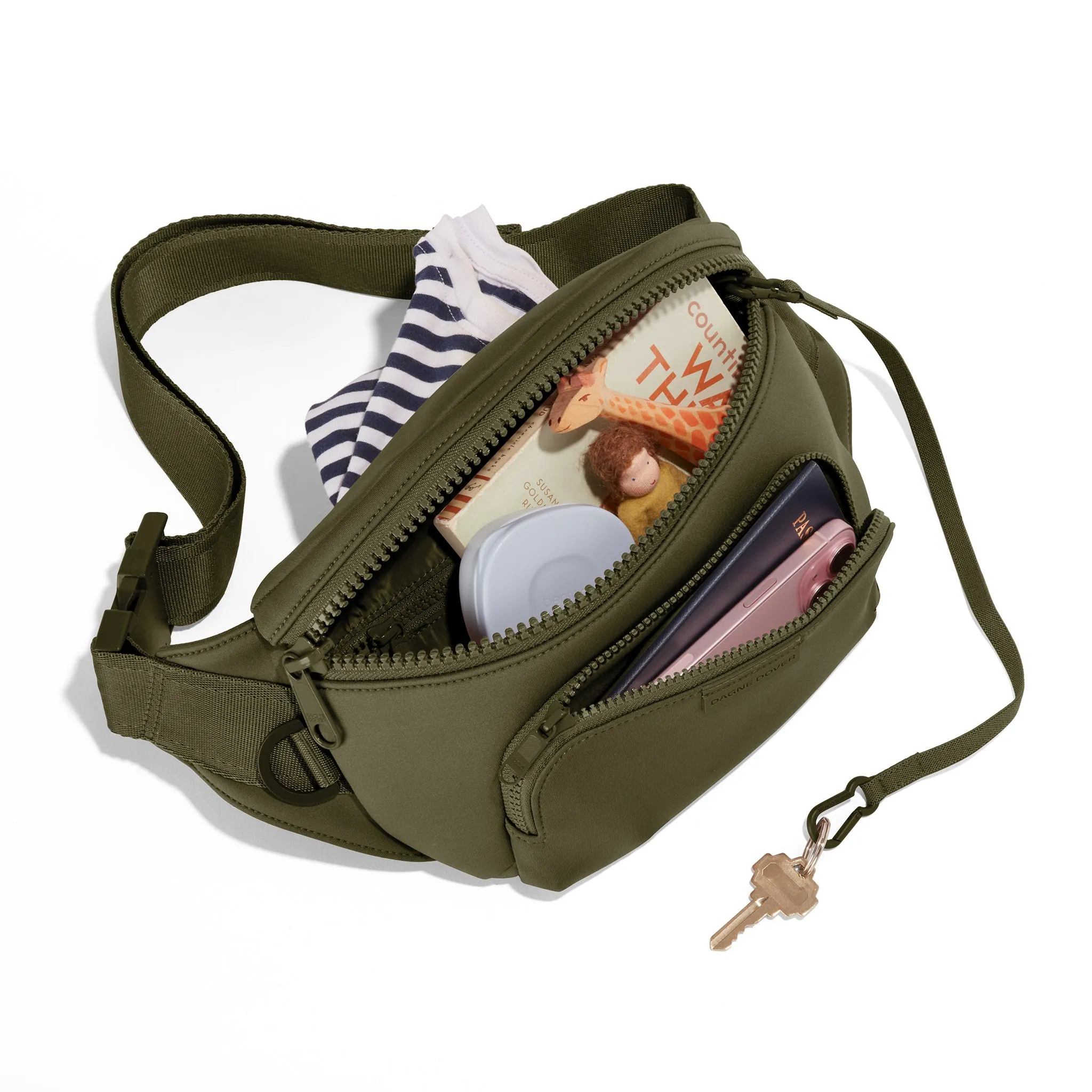 Jax Large Fanny Pack in Dark Moss sold by Dagne Dover product image thumbnail 4