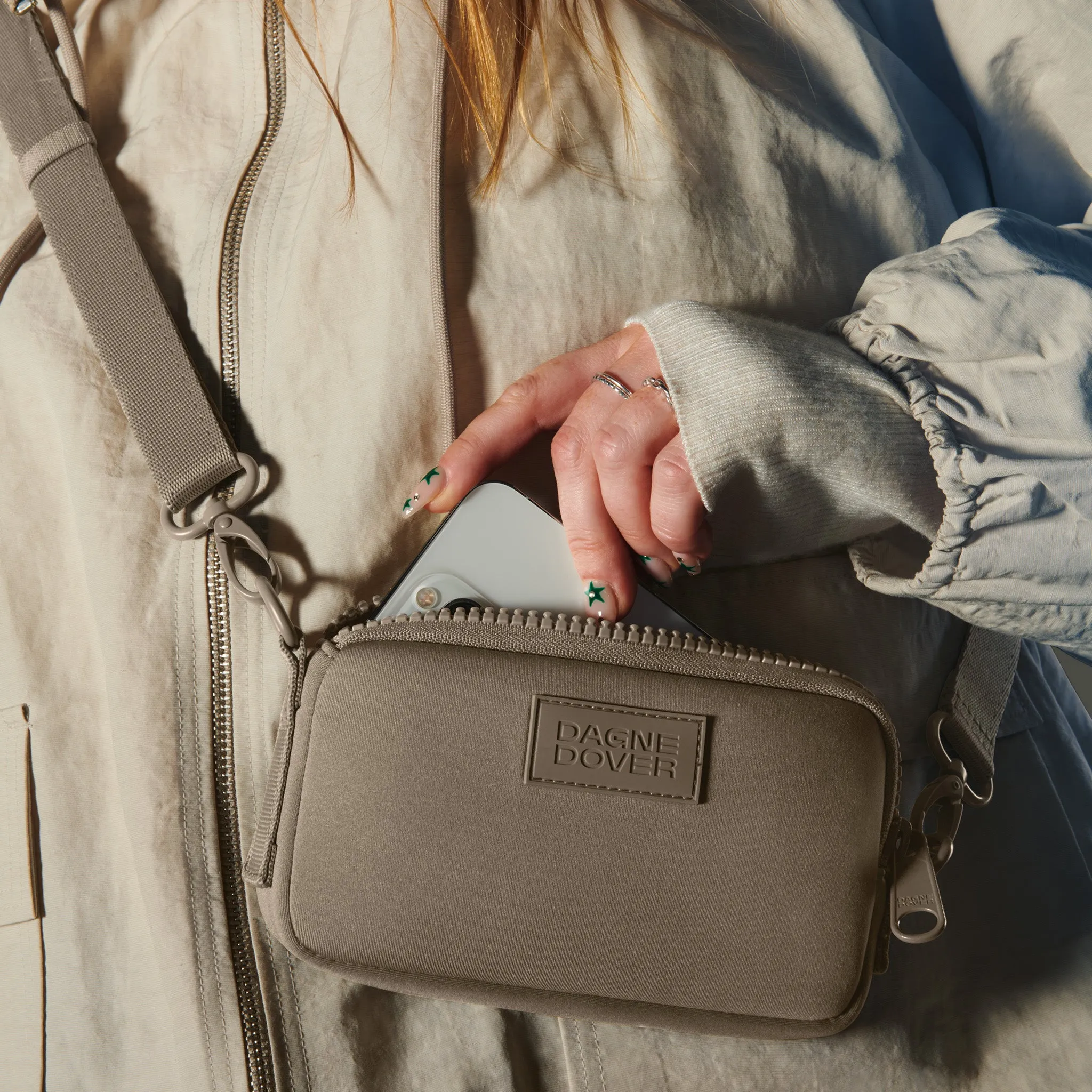 Mara Phone Sling in Khaki sold by Dagne Dover product image thumbnail 5