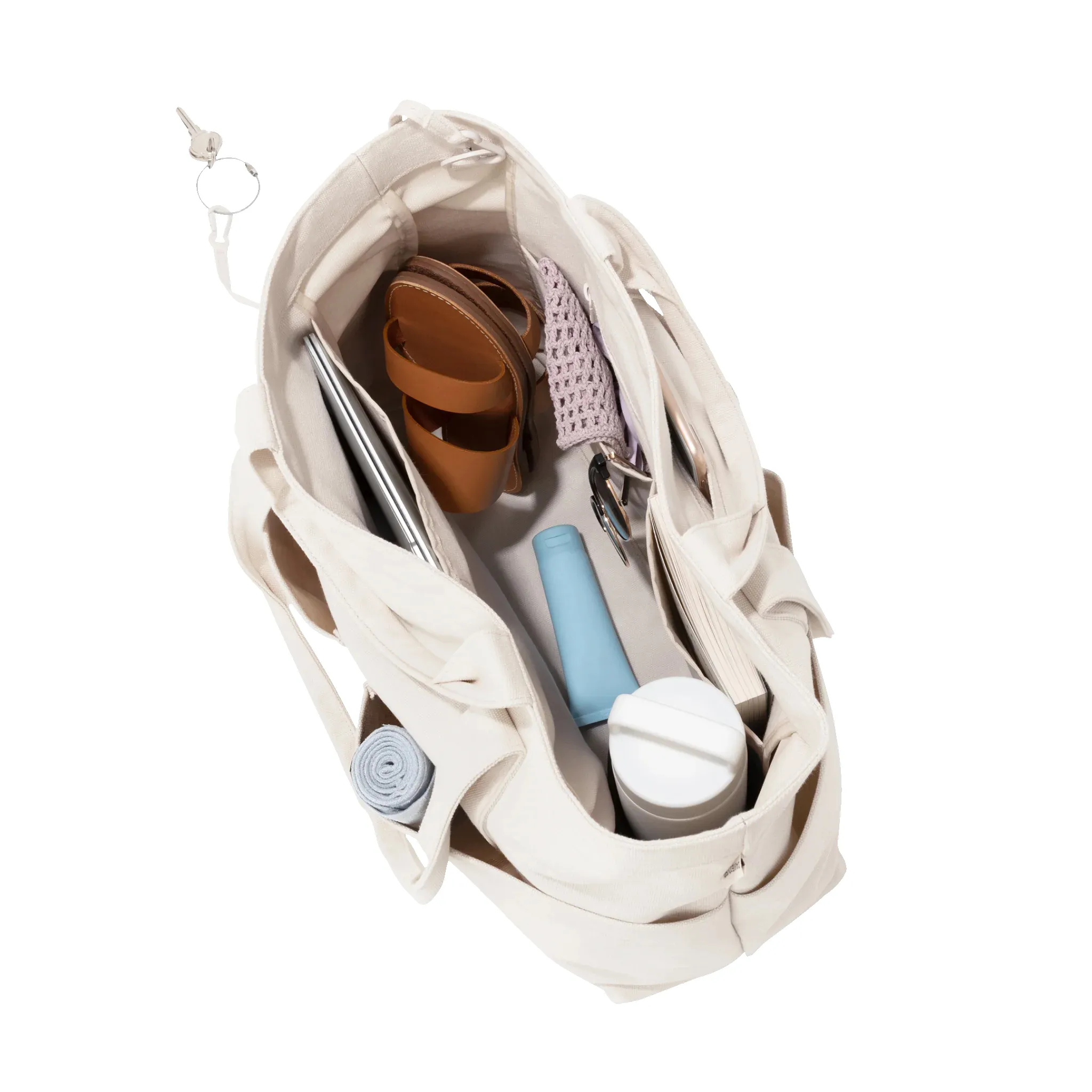 Vida Organic Cotton Tote in Natural, Large sold by Dagne Dover product image thumbnail 5