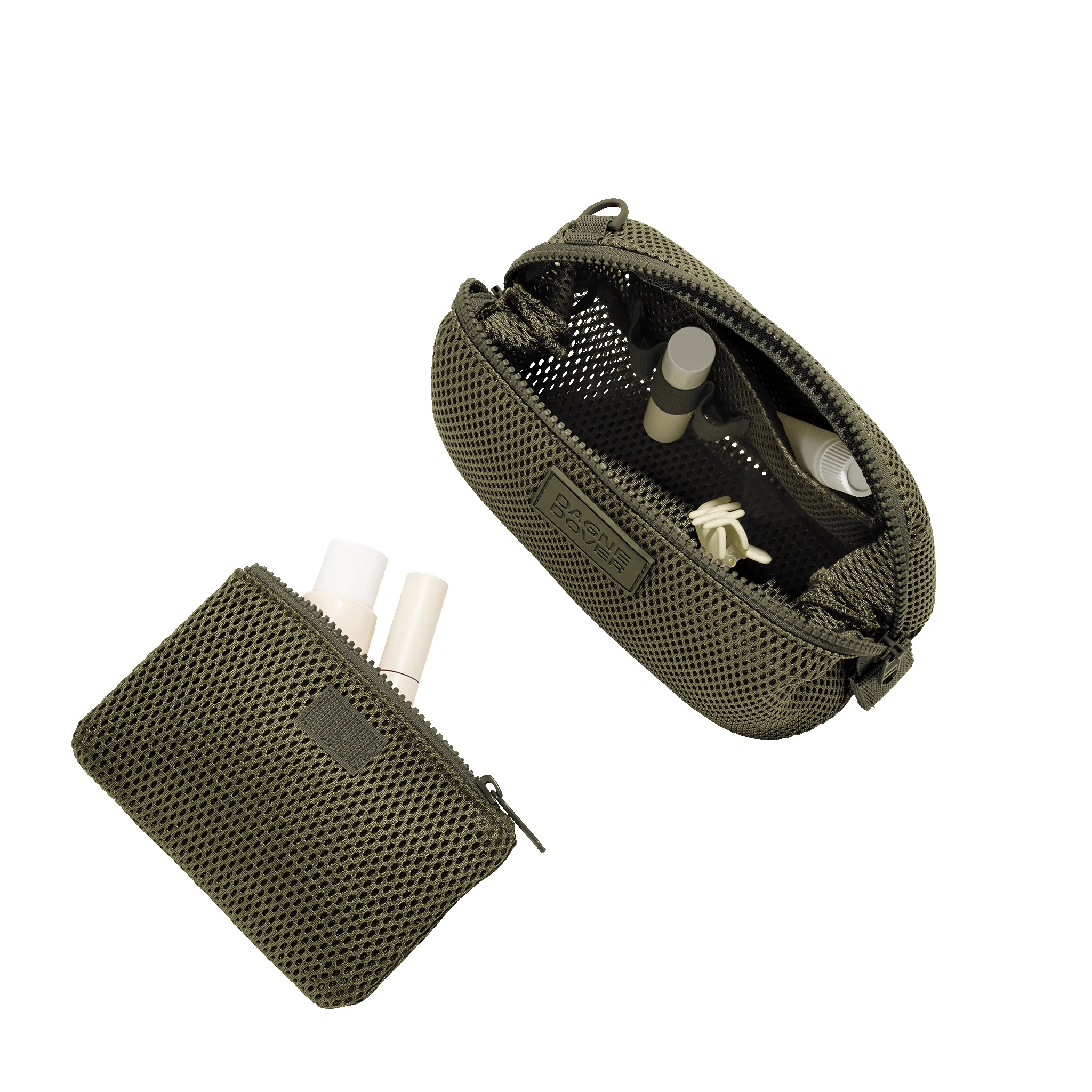 Hunter Toiletry Bag in Dark Moss Air Mesh, Small sold by Dagne Dover product image thumbnail 2