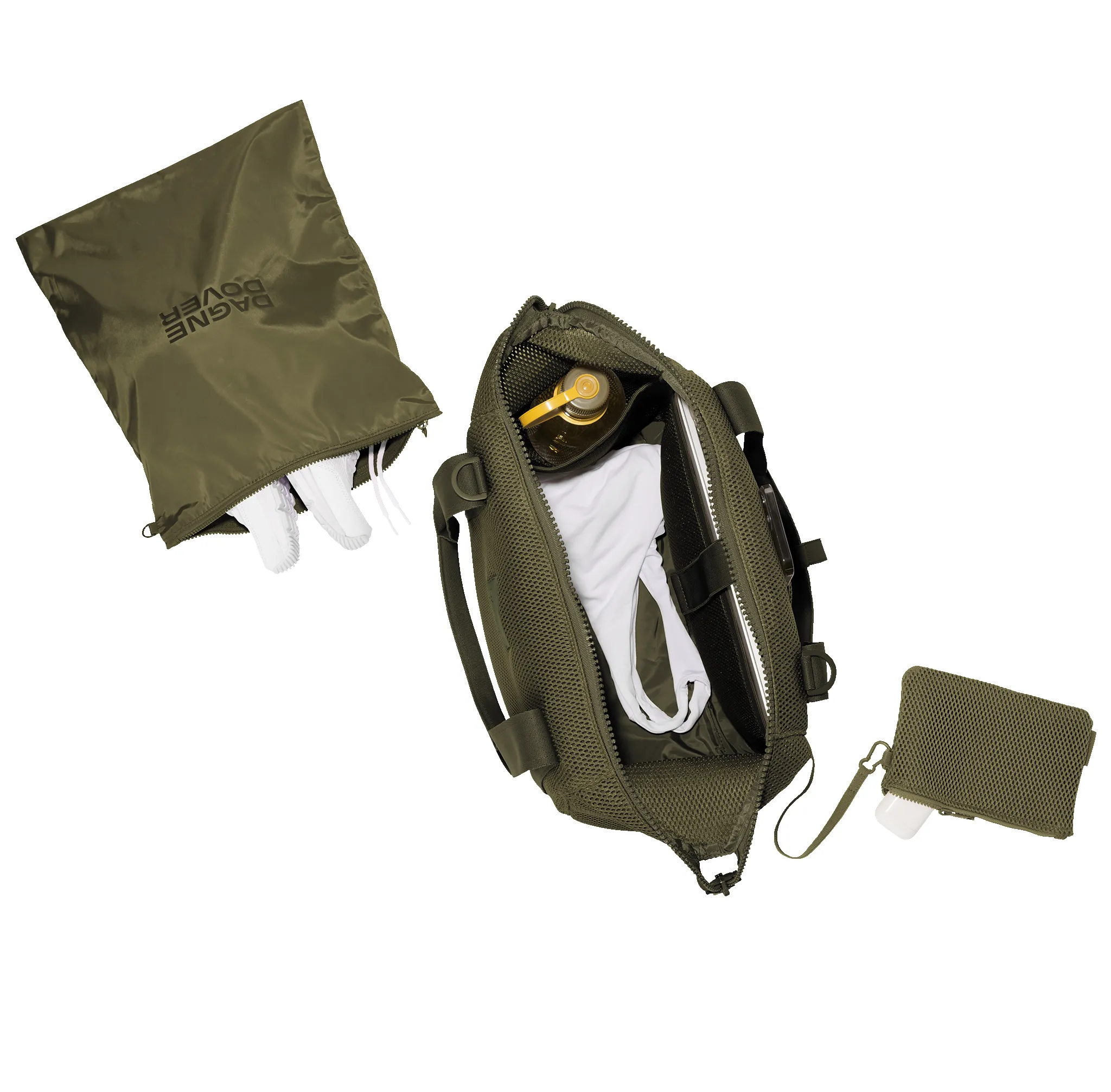 Landon Carryall in Dark Moss Air Mesh, Medium sold by Dagne Dover product image thumbnail 2