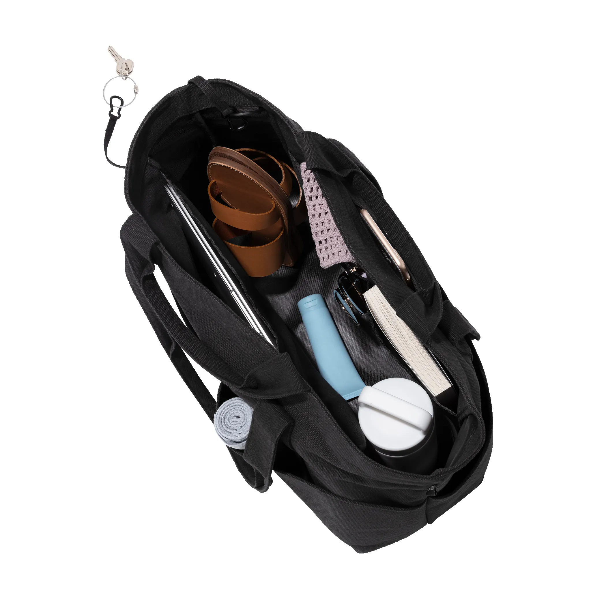 Vida Organic Cotton Tote in Onyx, Large sold by Dagne Dover product image thumbnail 5